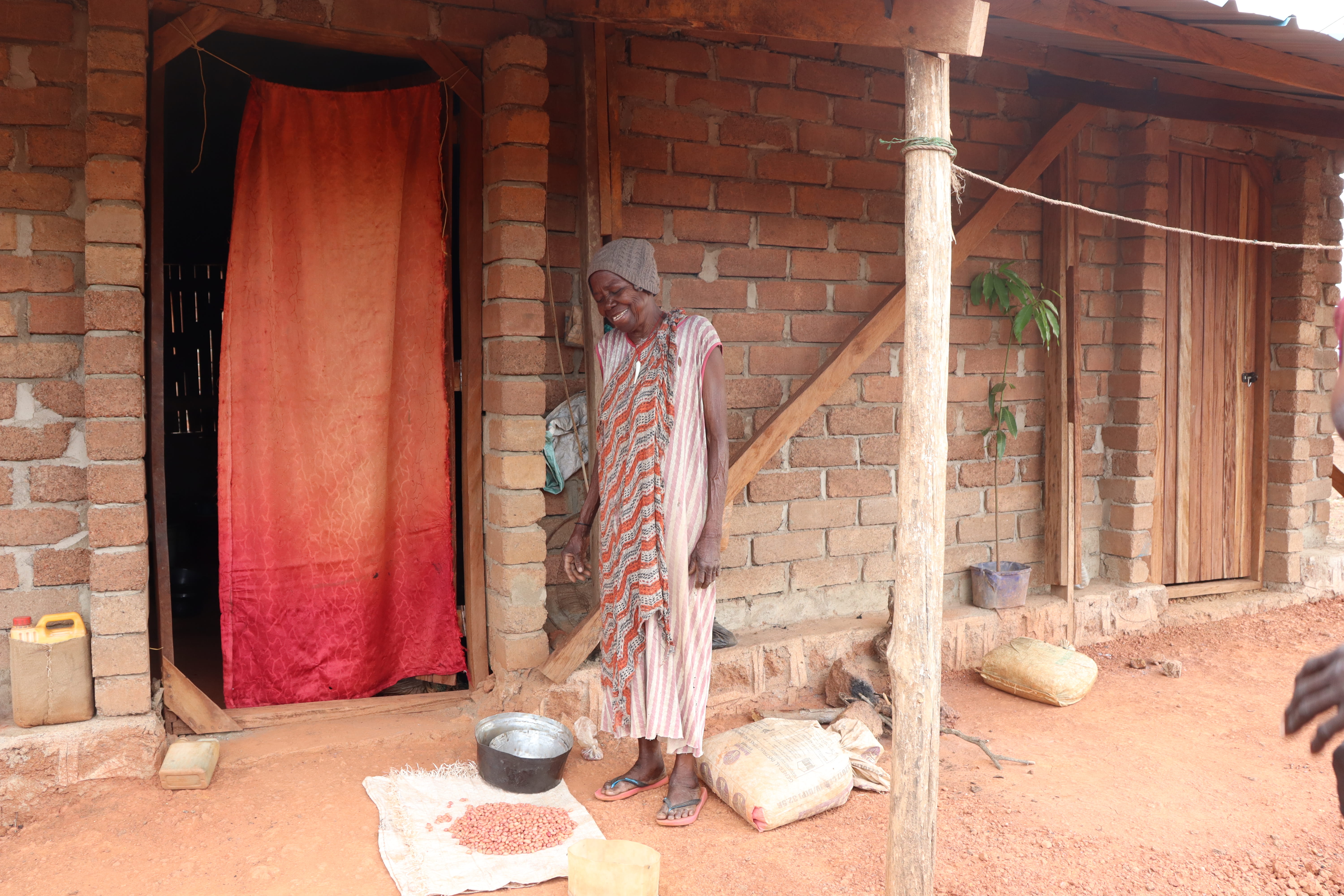 Woman in new settlement area