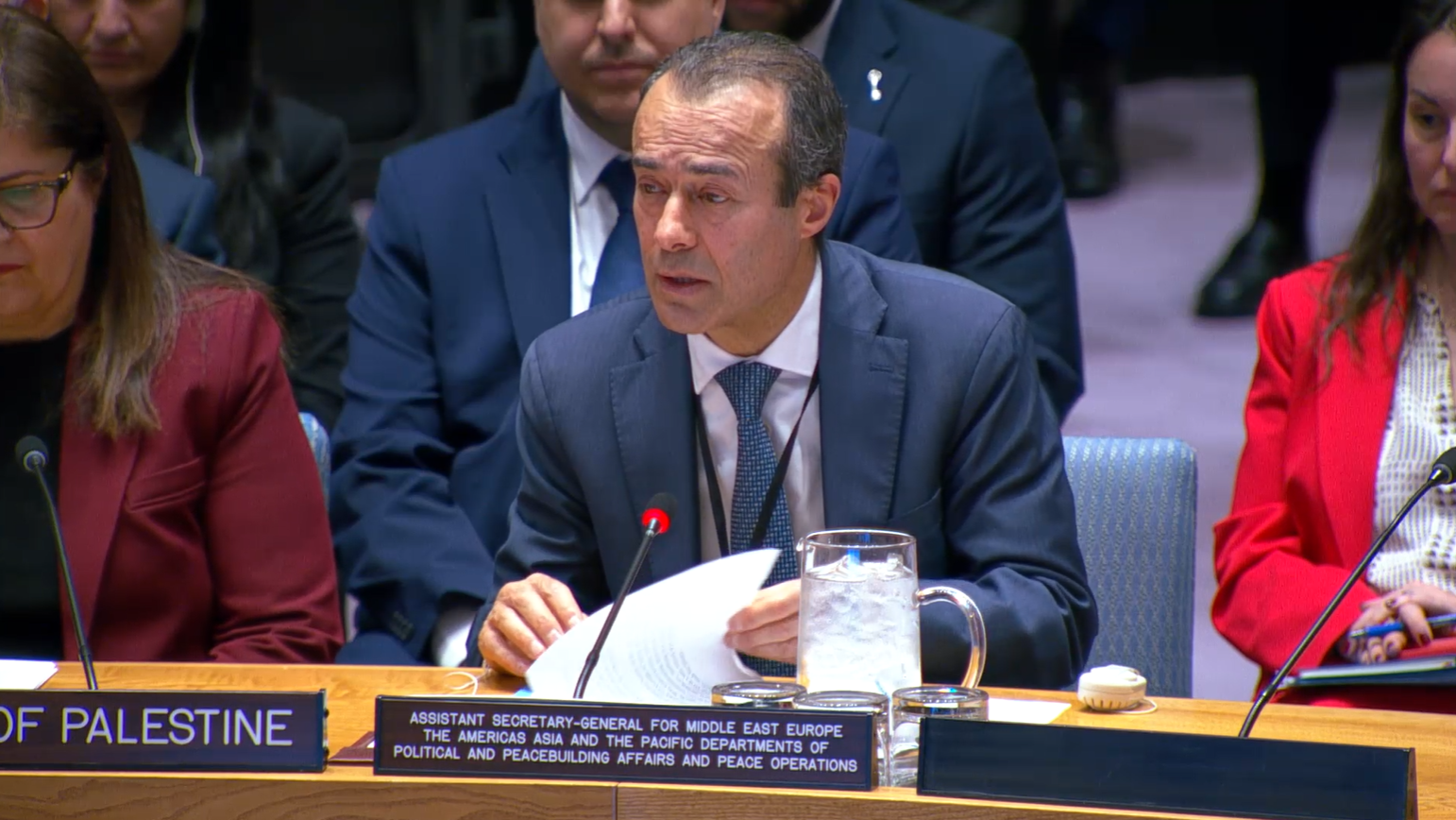 ASG Khiari briefs the Security Council.