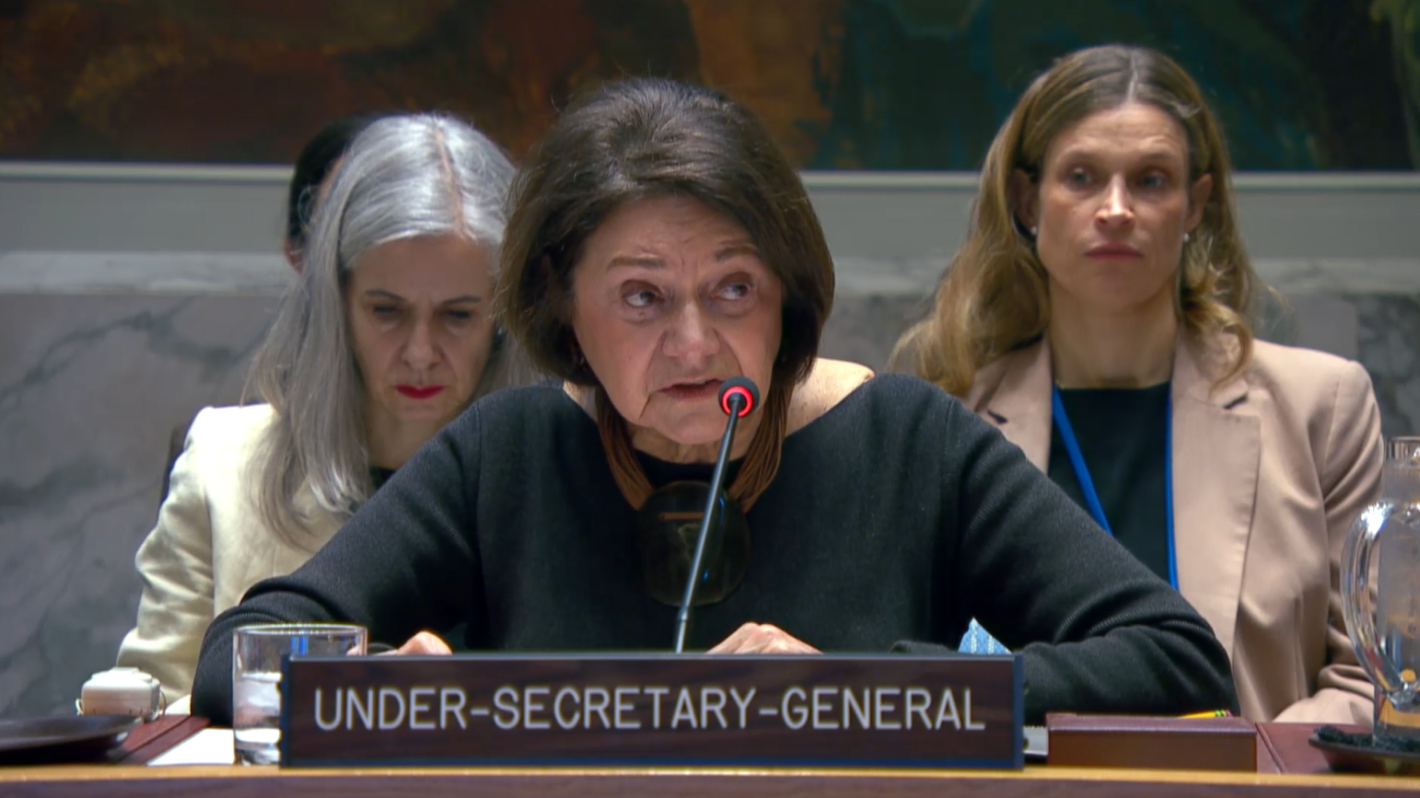 USG DiCarlo briefs the Security Council.