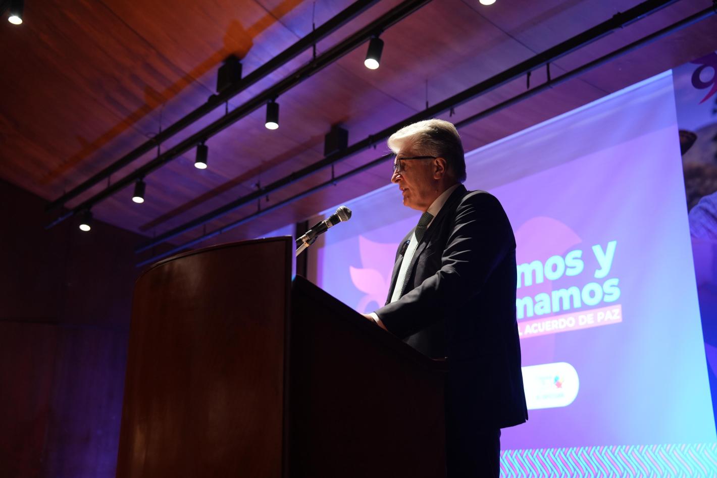Palabras SRSG Miroslav Jenča en evento central de conmemoración 9º aniversario del Acuerdo de Paz