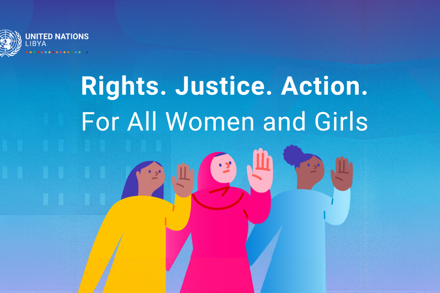 illustration of 3 women with a text echo IWD 2026 theme