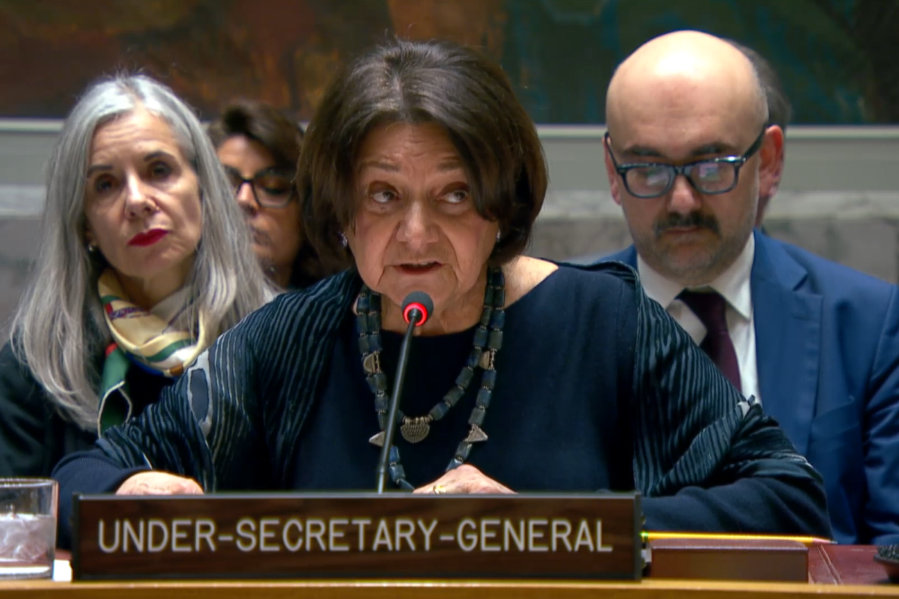 USG DiCarlo briefs the Security Council.