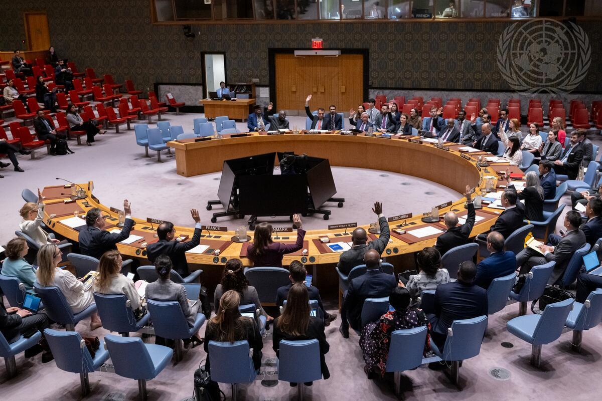Security Council unanimously adopts Resolution 2819 (2026) on Libya sanctions renewal during the meeting on the situation in Libya 14 April 2026